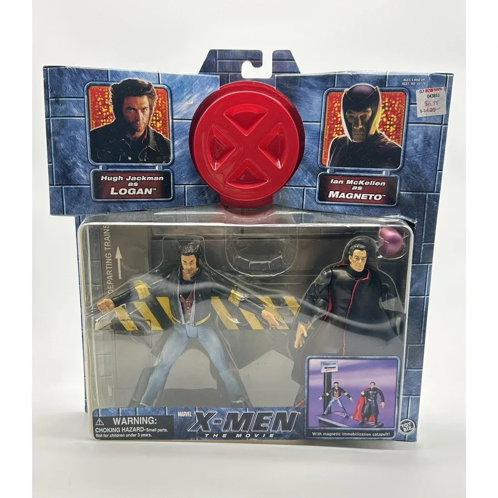 2000 TOY BIZ X-MEN THE MOVIE LOGAN VS MAGNETO 2 PACK ACTION FIGURES NEW